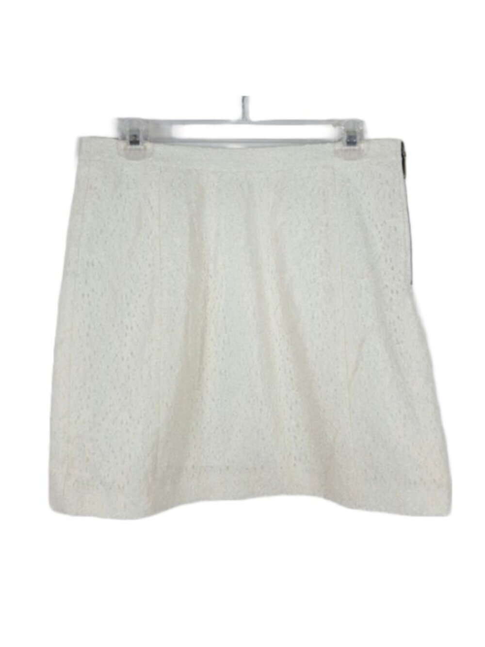 VINCE CAMUTO mini ivory and gold straight lace skirt size 6